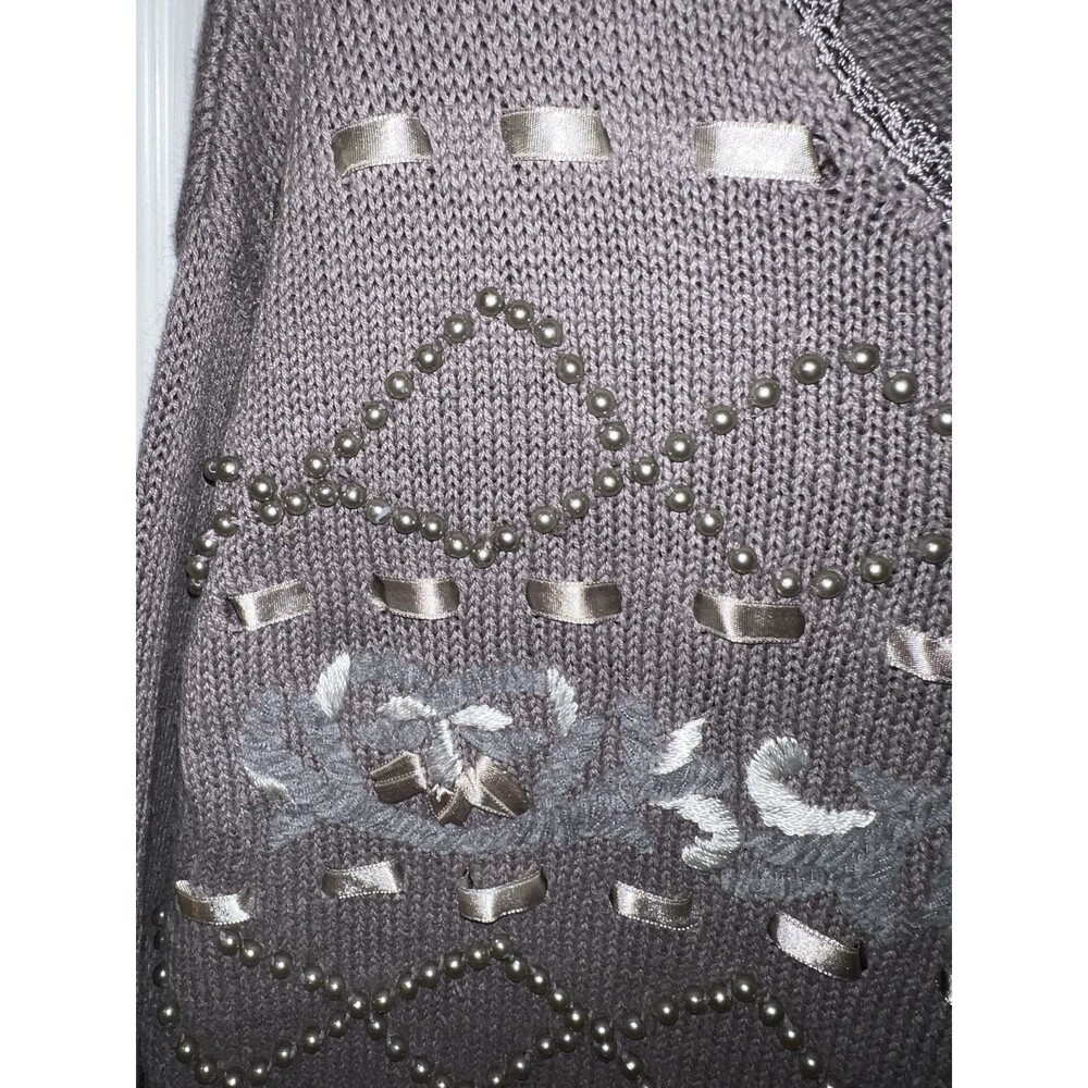 All Points By Reference Points Sweater M Grey Bea… - image 4